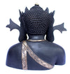 [[Black silver brass Buddha bust///Statue de Bouddha en cuivre noir et argent]]