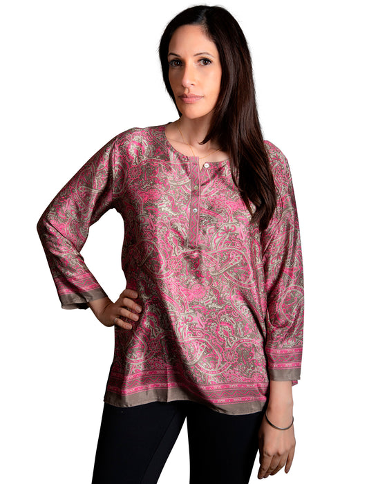 [[Gautami : Polysilk blouse///Gautami : Blouse en polyester et soie]]