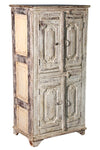 [[Pastel beige teak wood cabinet///Armoire beige pastel en bois de teck]]