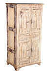 [[Pastel beige teak wood cabinet///Armoire beige pastel en bois de teck]]