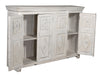 [[Whitewashed sideboard with hand carved doors///Buffet blanchi à la chaux avec portes sculptées à la main]]