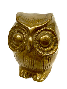  [[Brass owl paper weight///Presse-papier hibou en laiton]]