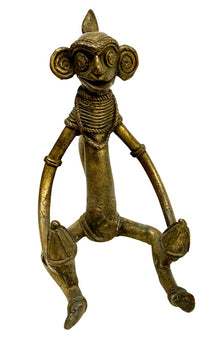  [[Bastar tribal art brass monkey///Singe en laiton de l'art tribal Bastar]]